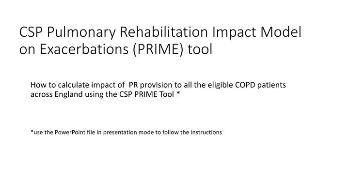 csp pulmonary rehabilitation impact model