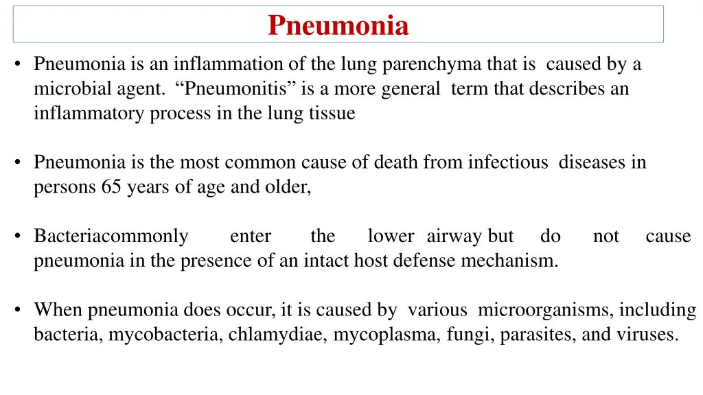 pneumonia
