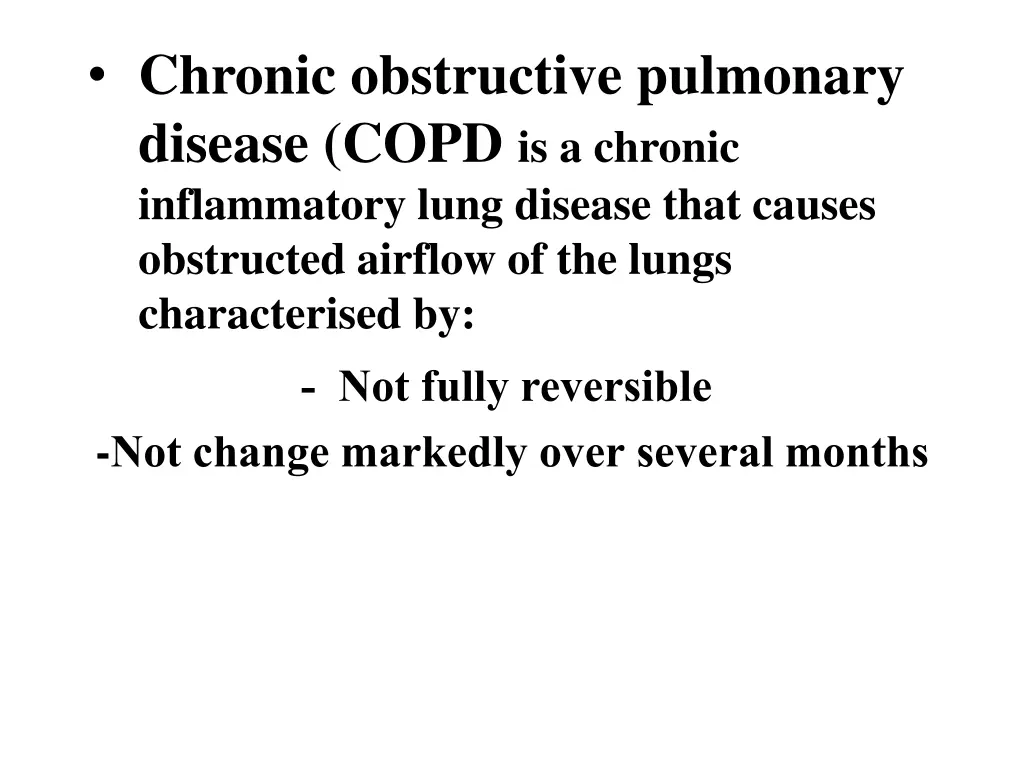 chronic obstructive pulmonary disease copd