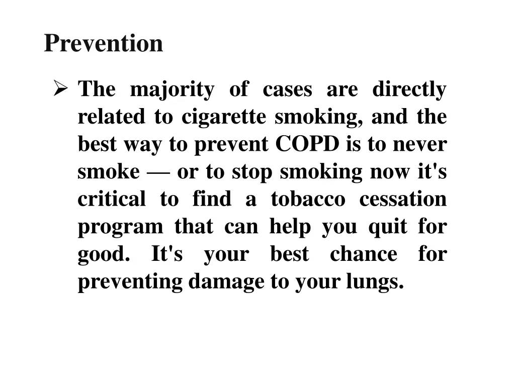 prevention