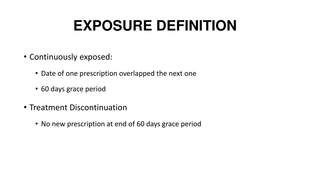 exposure definition