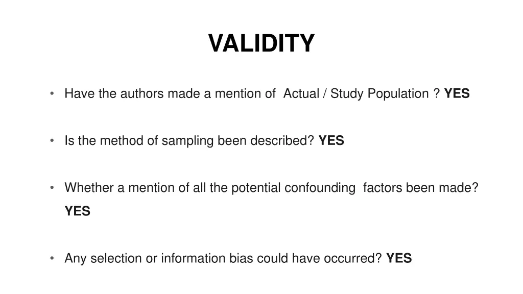 validity