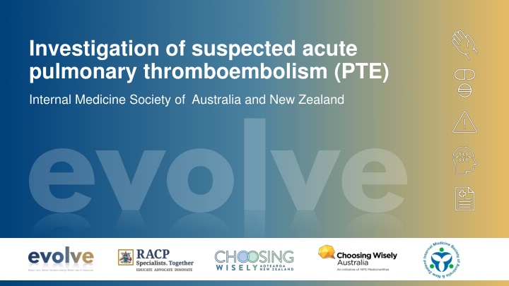 investigation of suspected acute pulmonary
