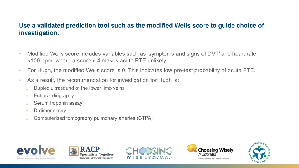 use a validated prediction tool such