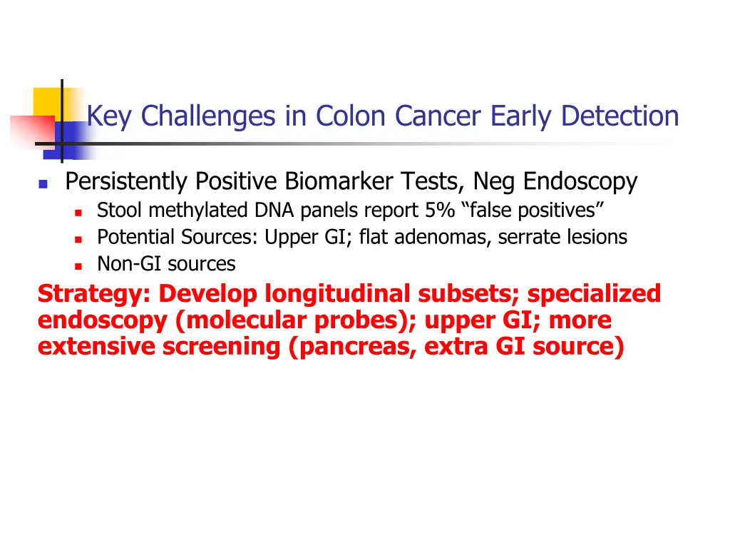 key challenges in colon cancer early detection 1
