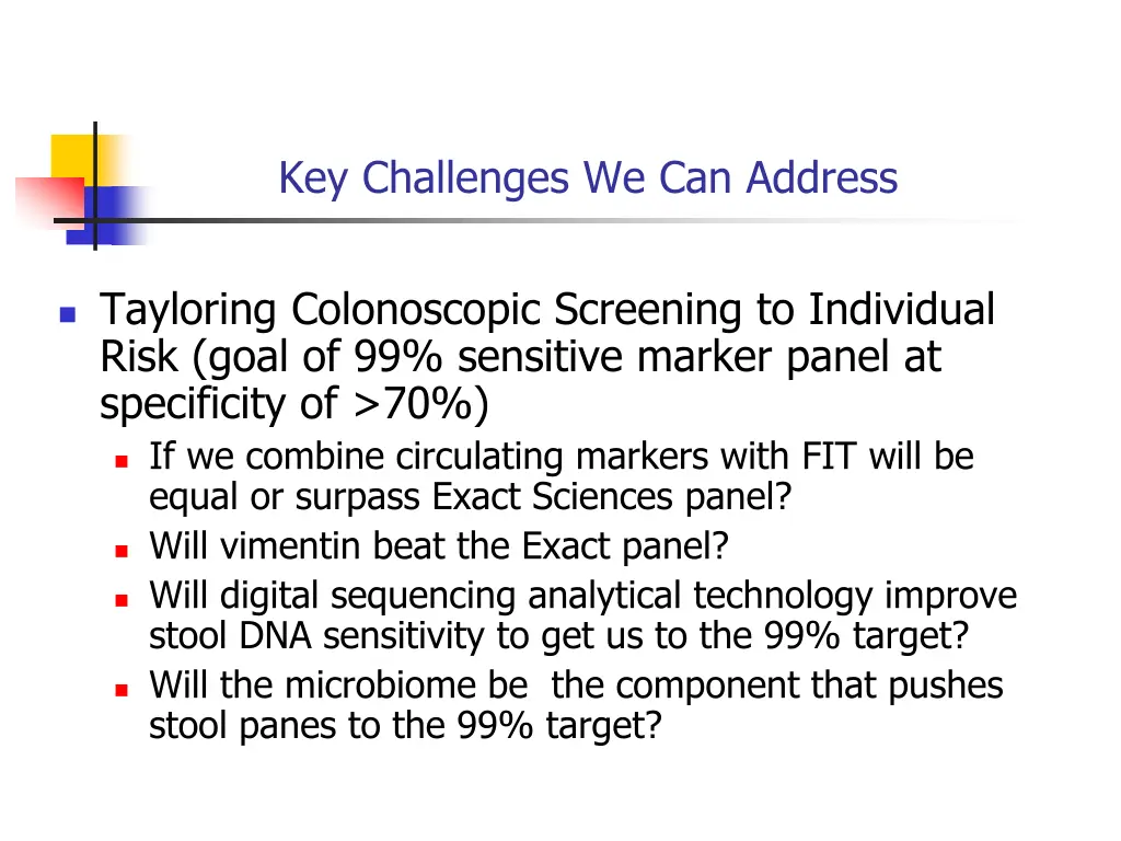 key challenges we can address 1