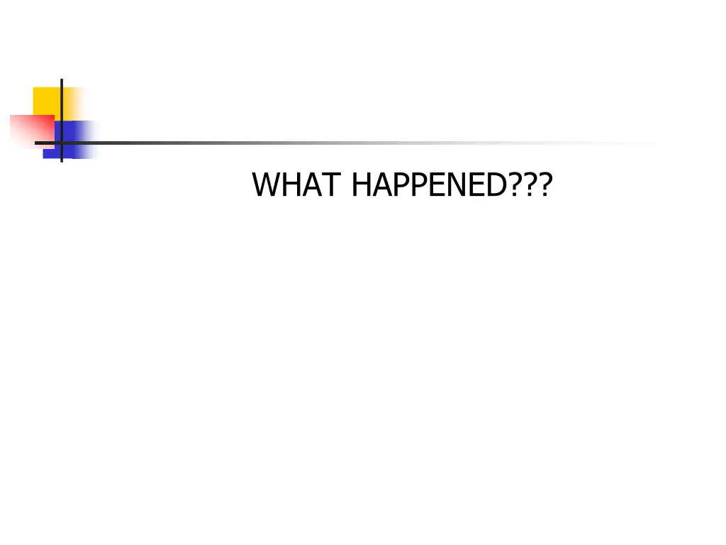 what happened
