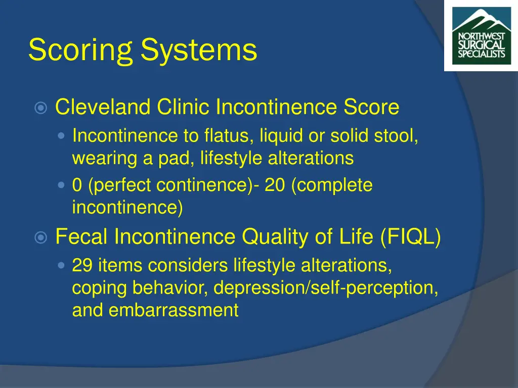 scoring systems