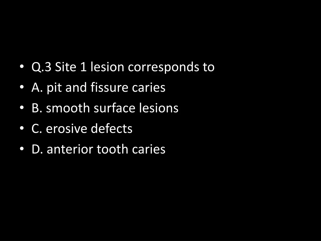 q 3 site 1 lesion corresponds