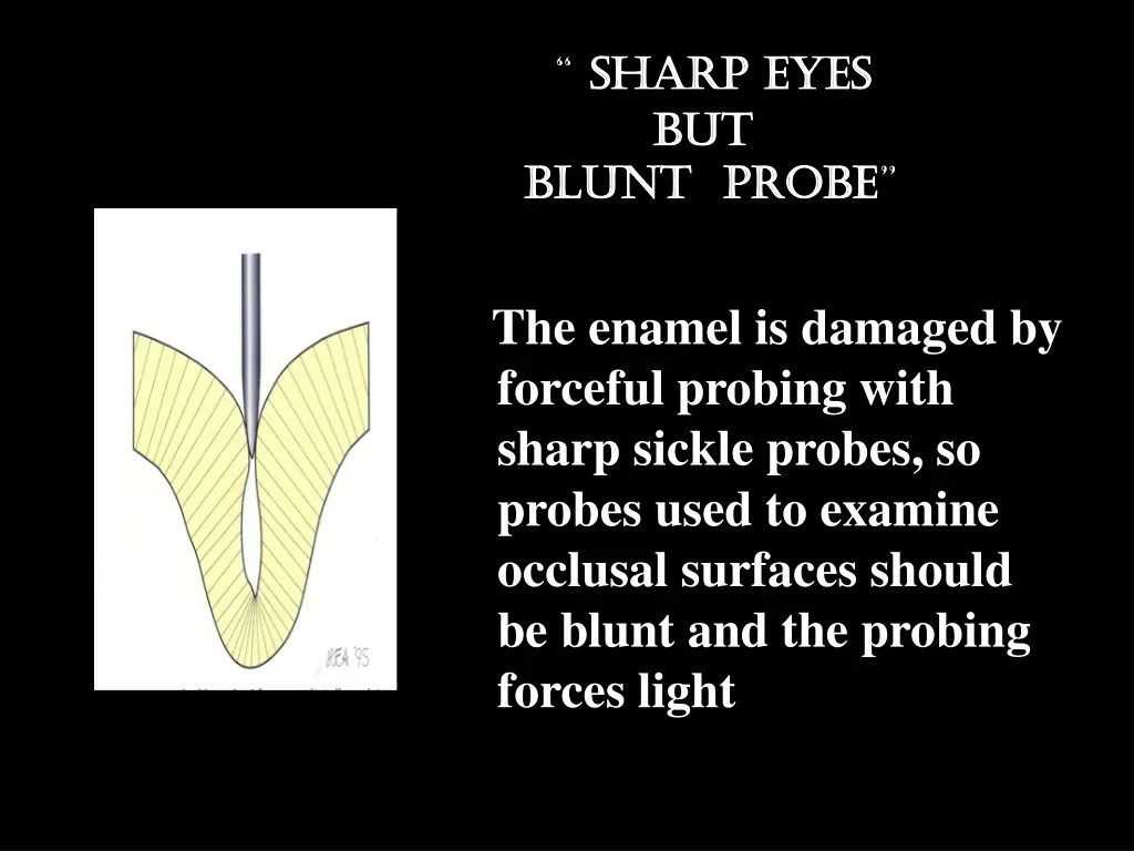 sharp eyes sharp eyes but but blunt probe blunt