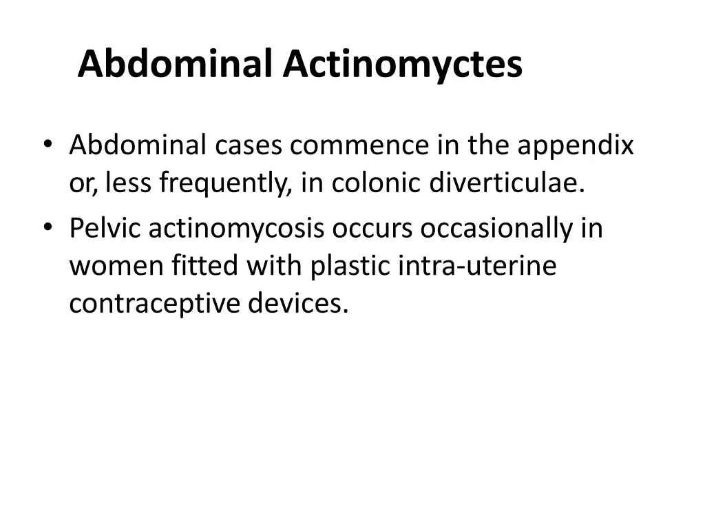 abdominal actinomyctes