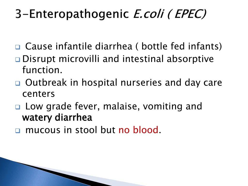 cause infantile diarrhea bottle fed infants