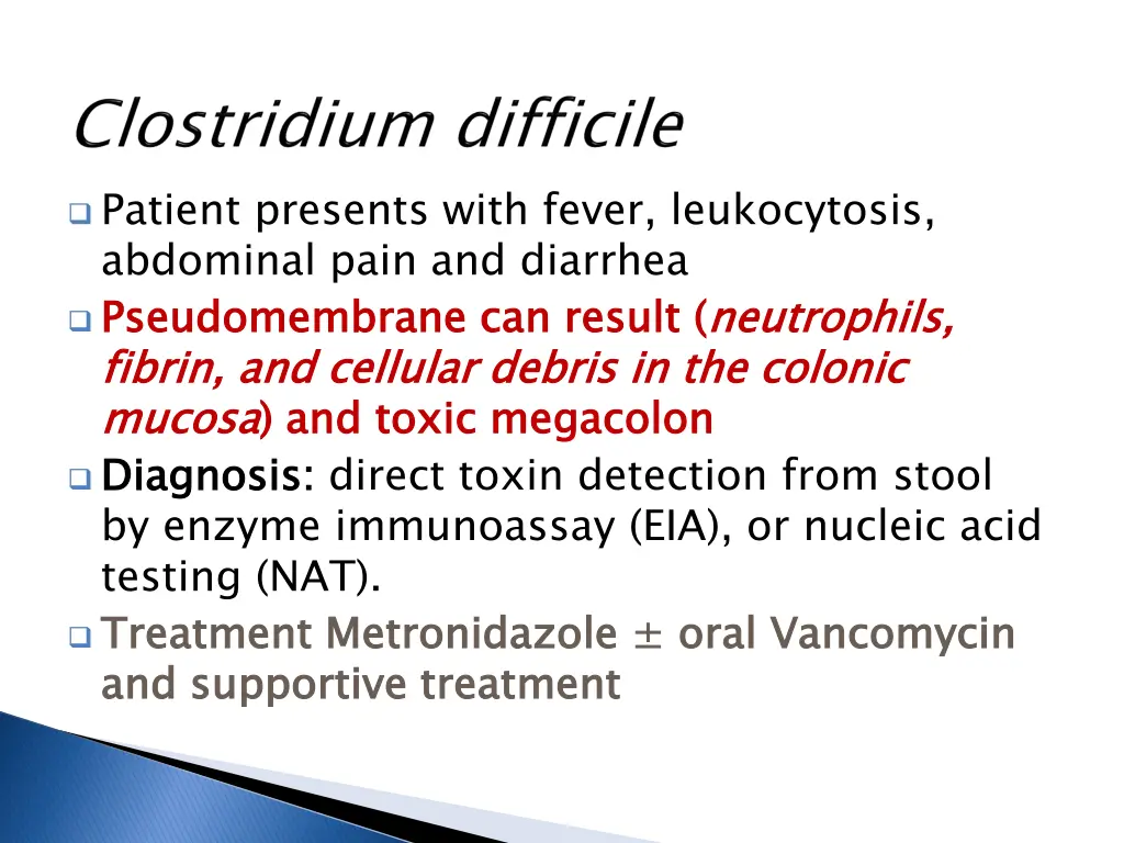 patient presents with fever leukocytosis