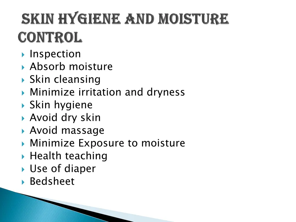 inspection absorb moisture skin cleansing
