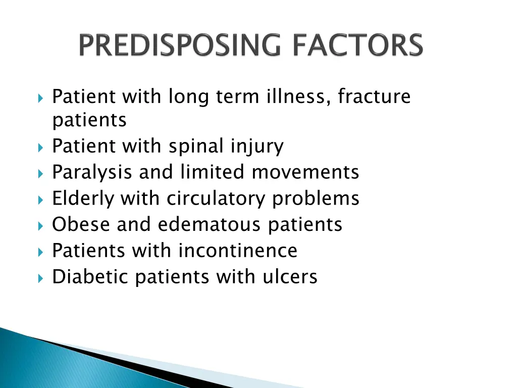 patient with long term illness fracture patients