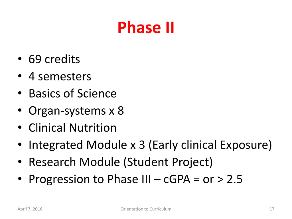 phase ii