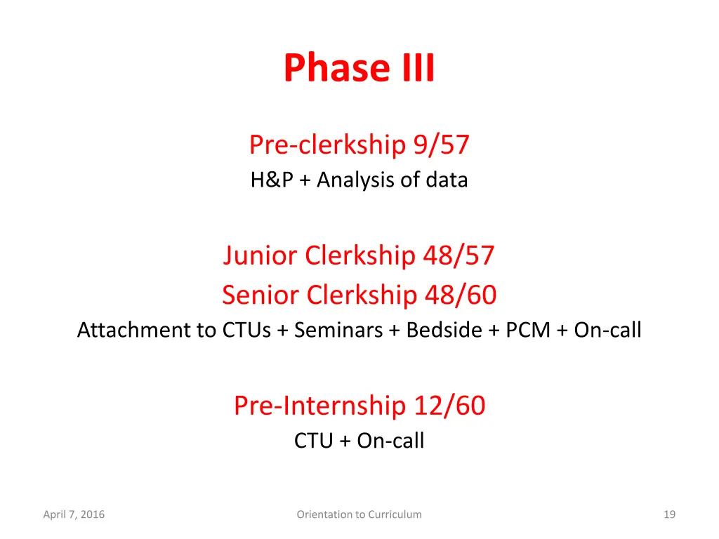 phase iii