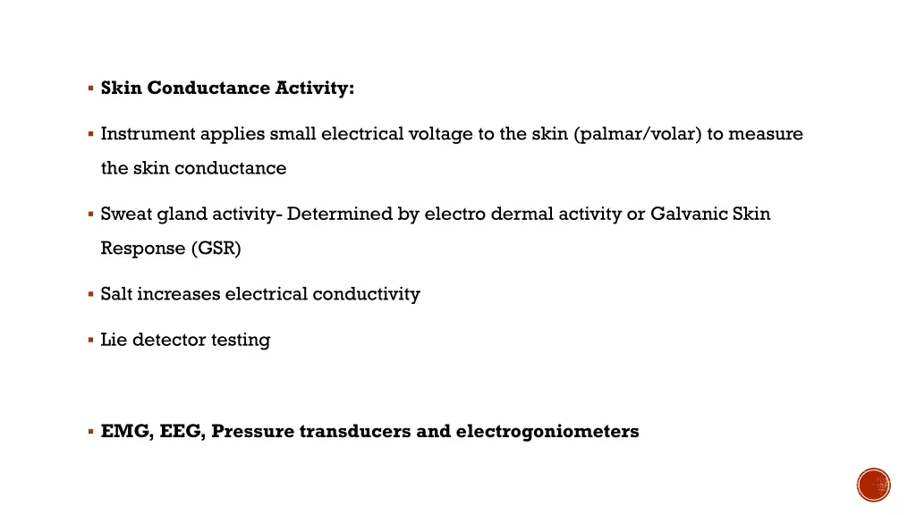 skin conductance activity