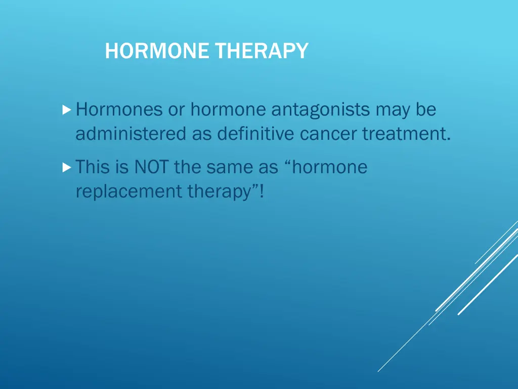hormone therapy