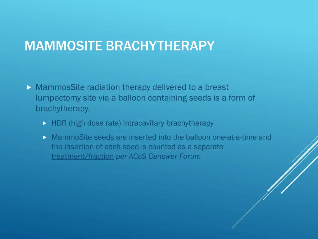 mammosite brachytherapy