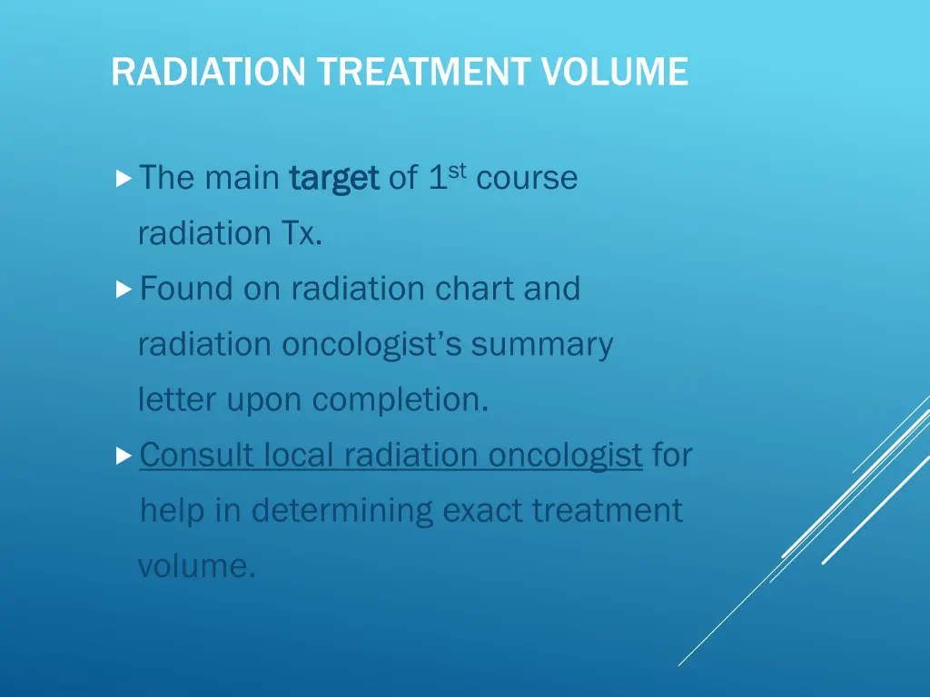 radiation treatment volume