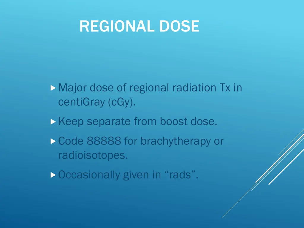 regional dose