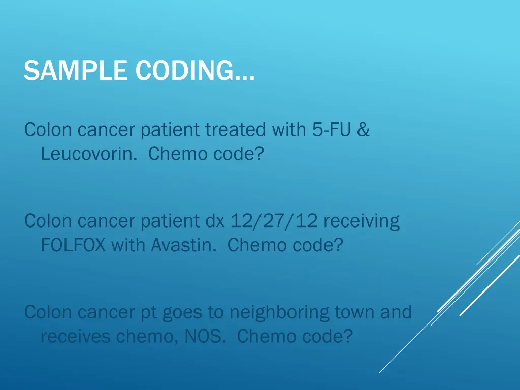 sample coding