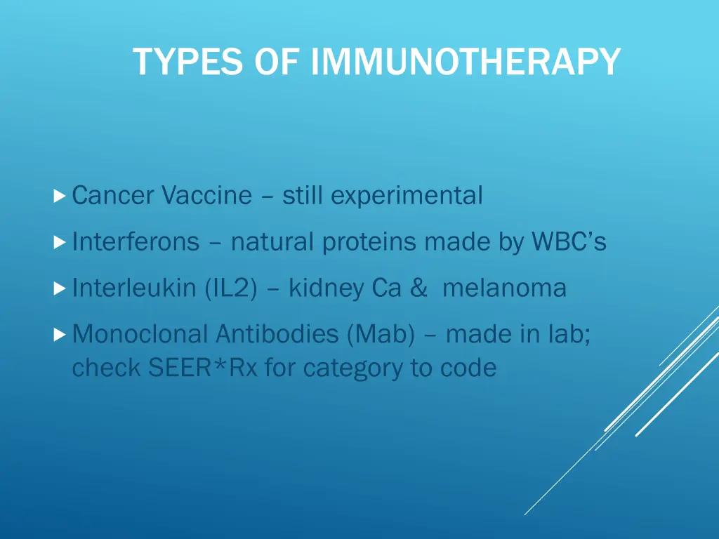 types of immunotherapy
