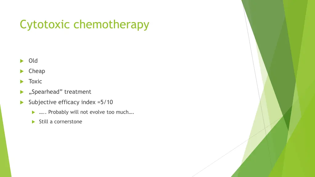 cytotoxic chemotherapy