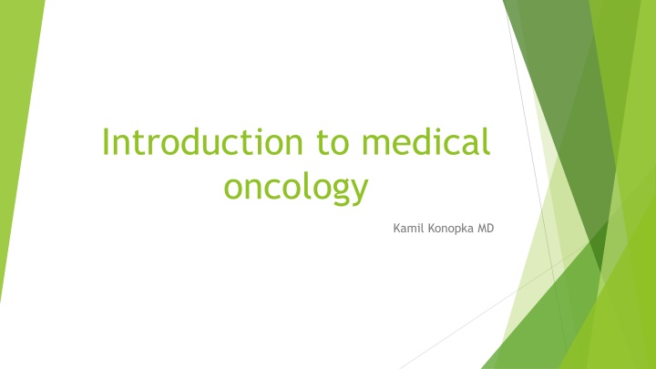 introduction to medical oncology