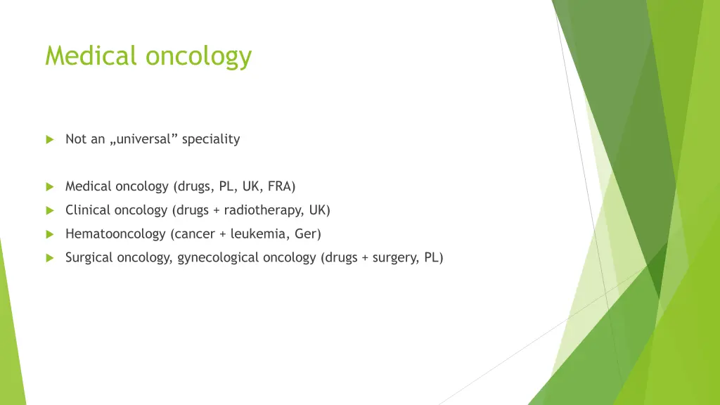 medical oncology