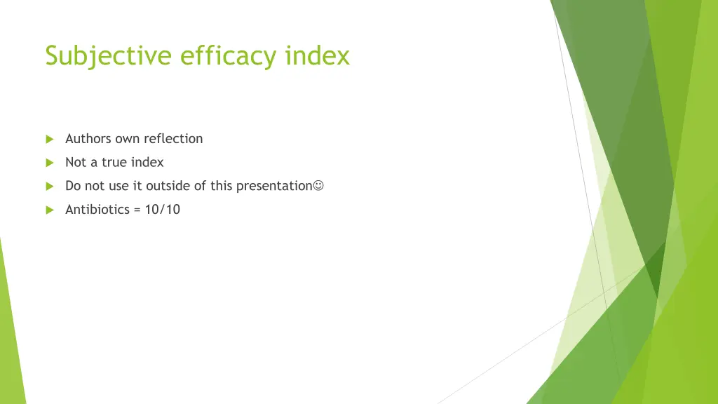 subjective efficacy index