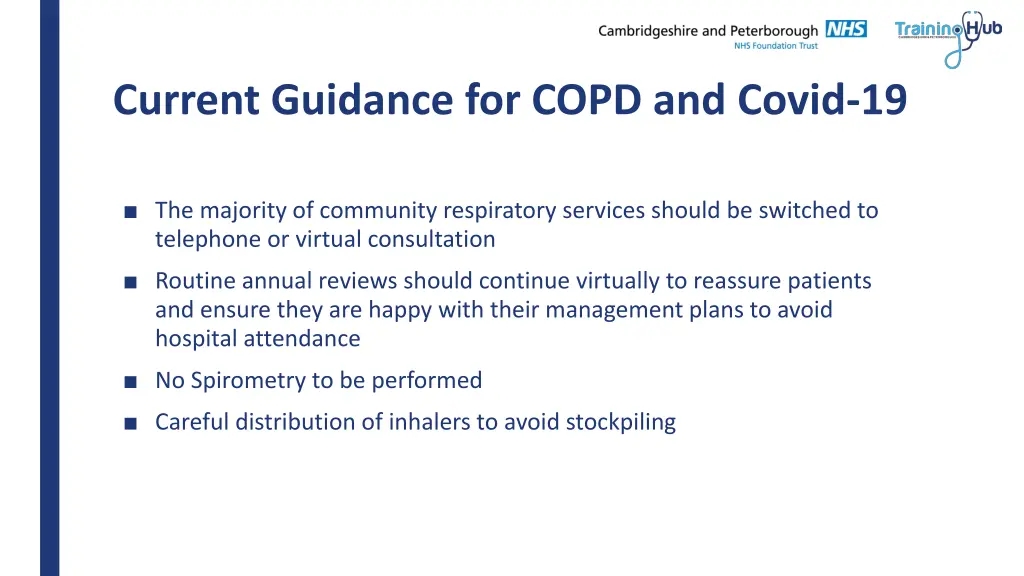 current guidance for copd and covid 19