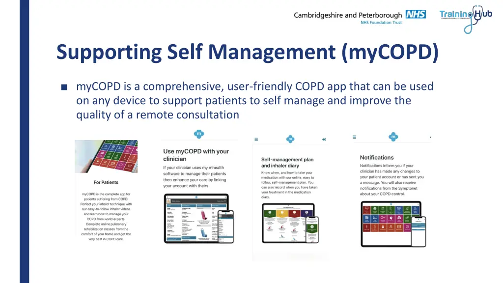 supporting self management mycopd