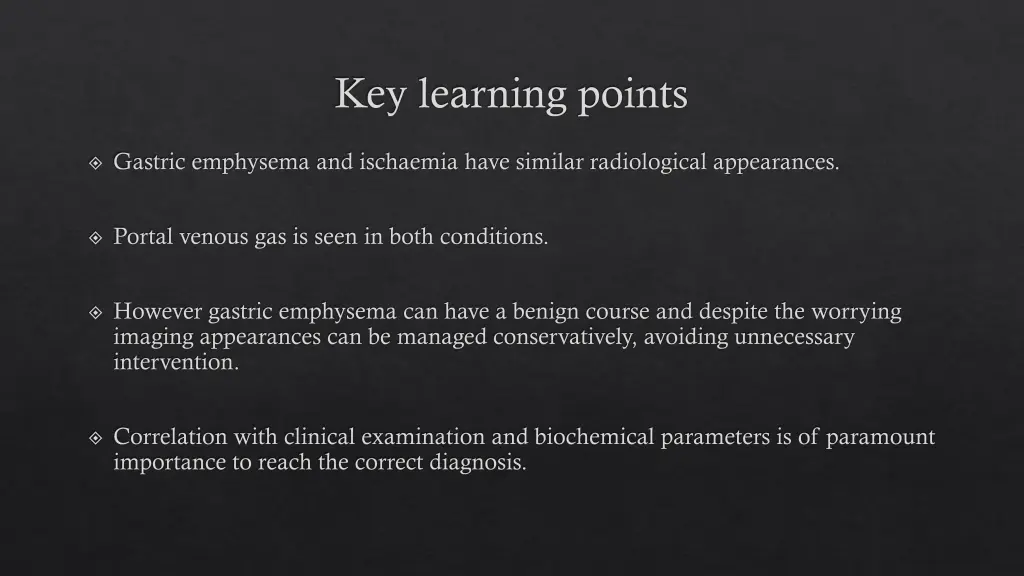 key learning points