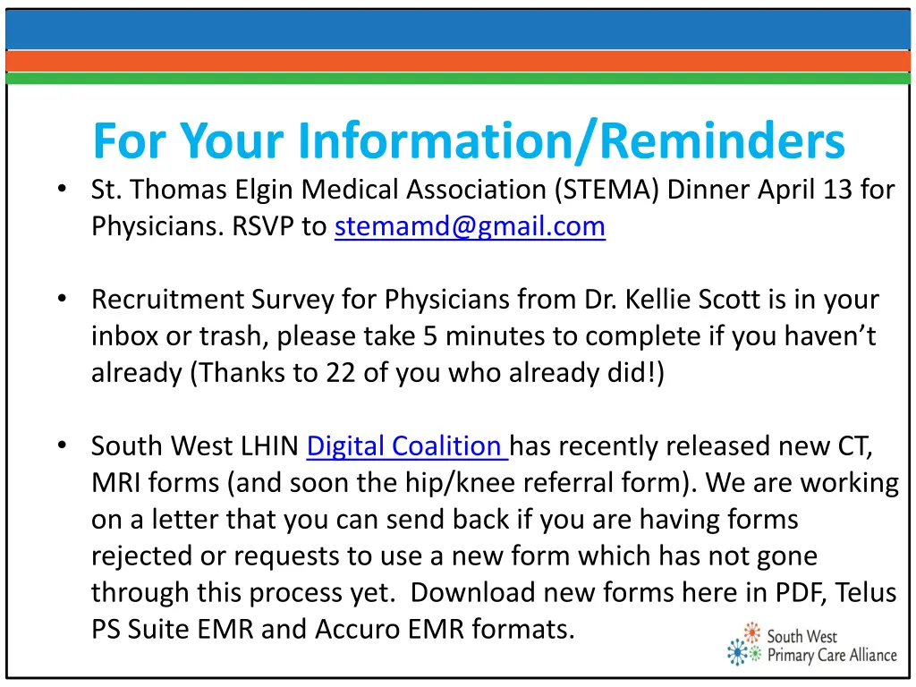 for your information reminders st thomas elgin