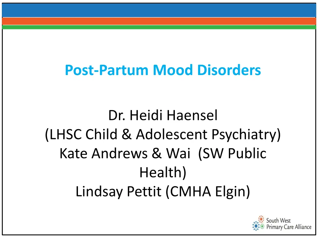 post partum mood disorders