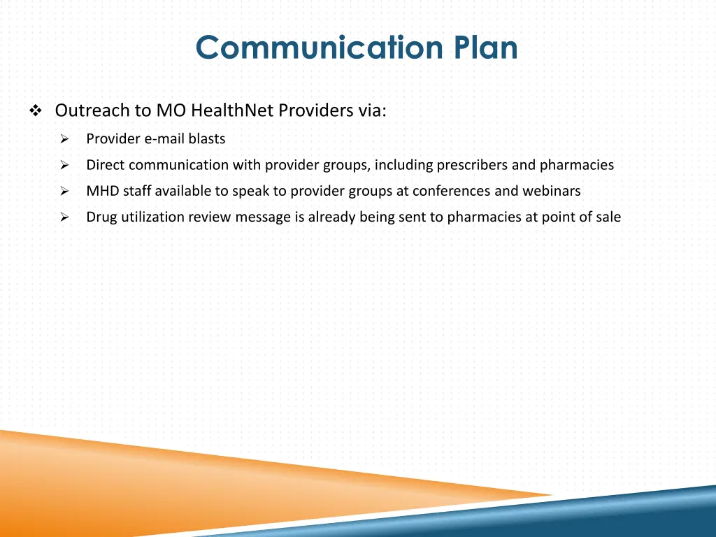 communication plan