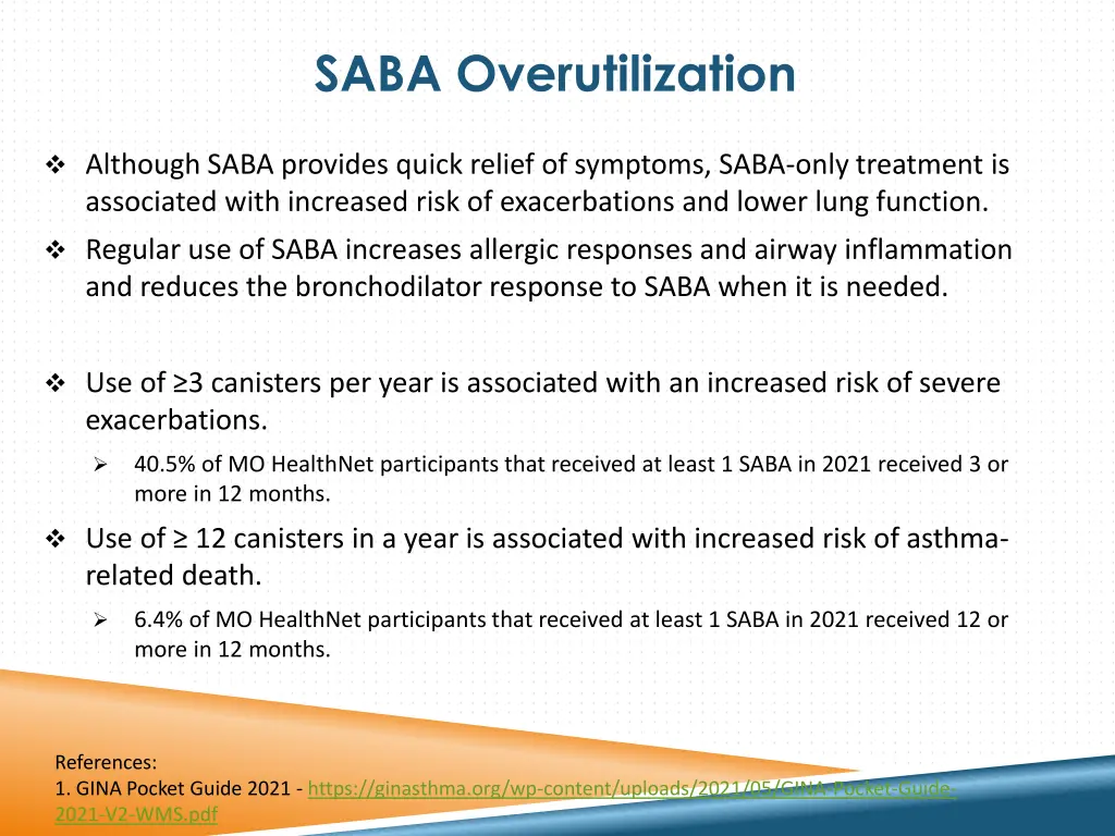 saba overutilization