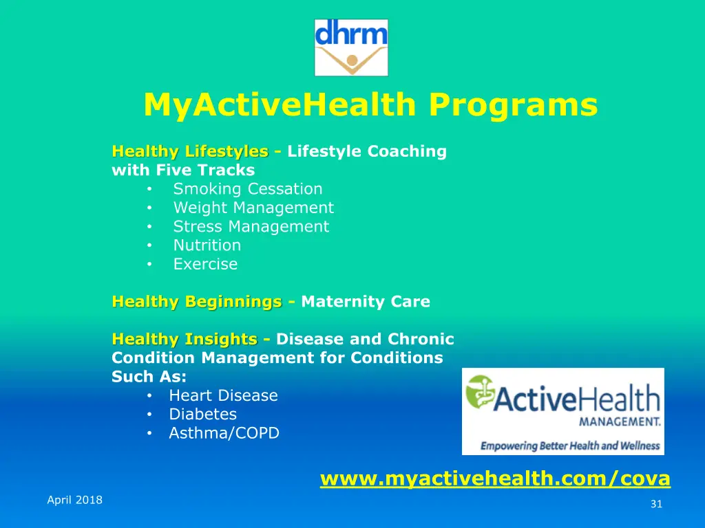 myactivehealth programs