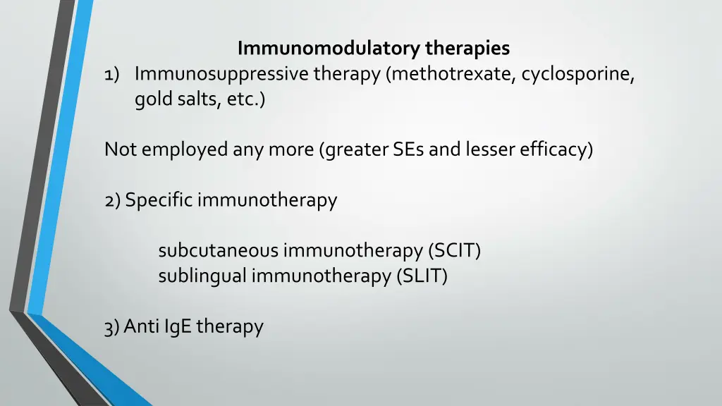 immunomodulatory therapies 1 immunosuppressive