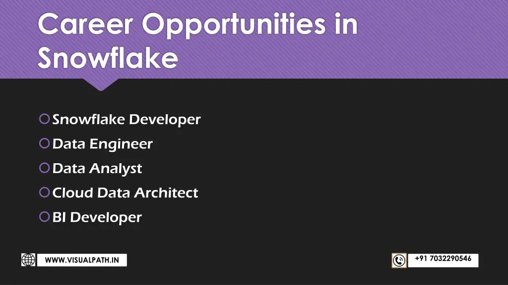 career opportunities in snowflake
