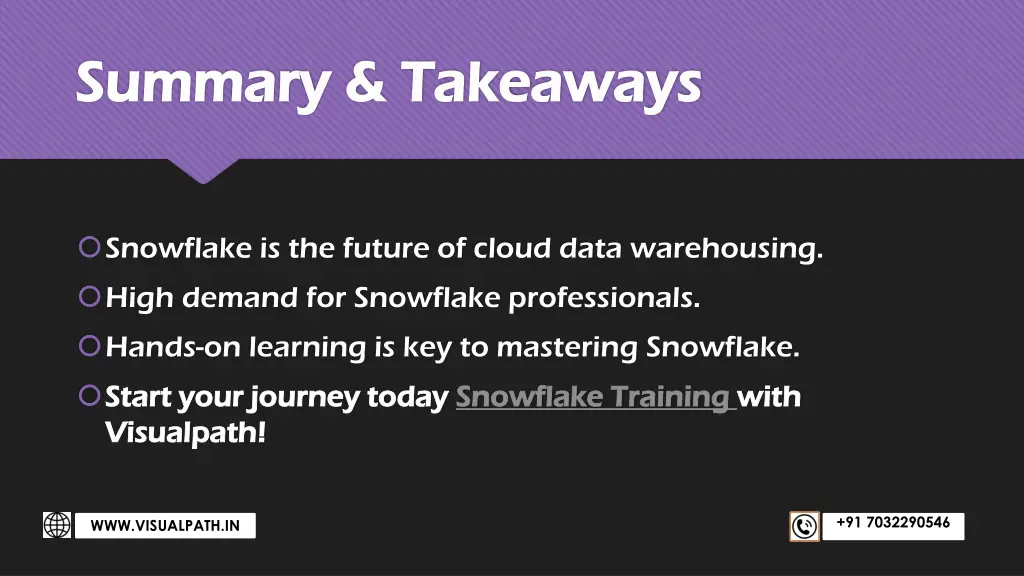 summary takeaways summary takeaways
