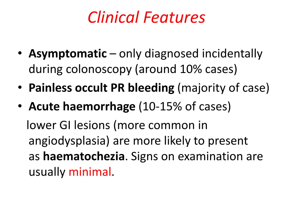 clinical features 1