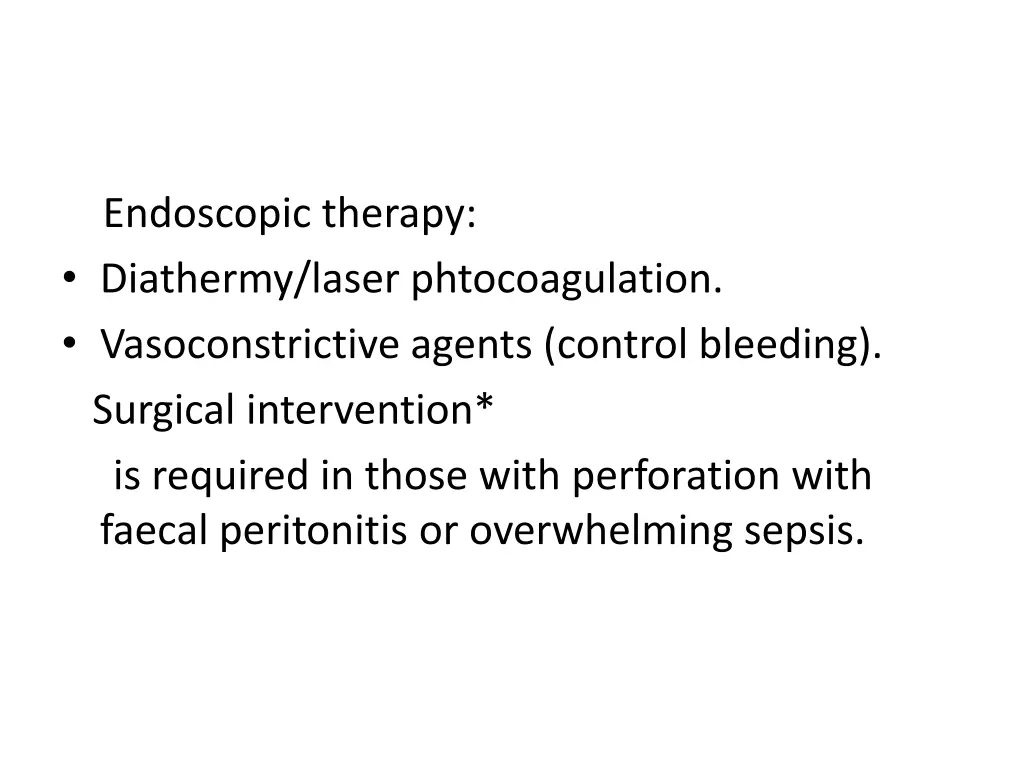 endoscopic therapy diathermy laser