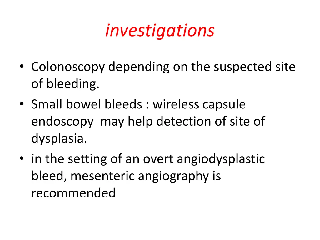 investigations