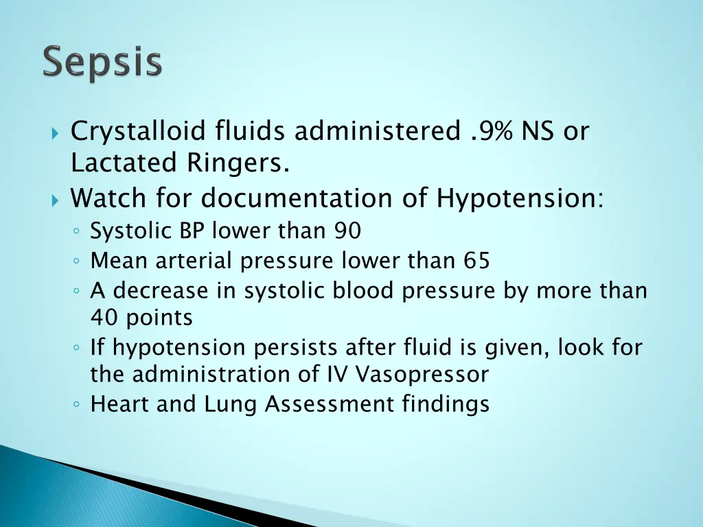 crystalloid fluids administered 9 ns or lactated
