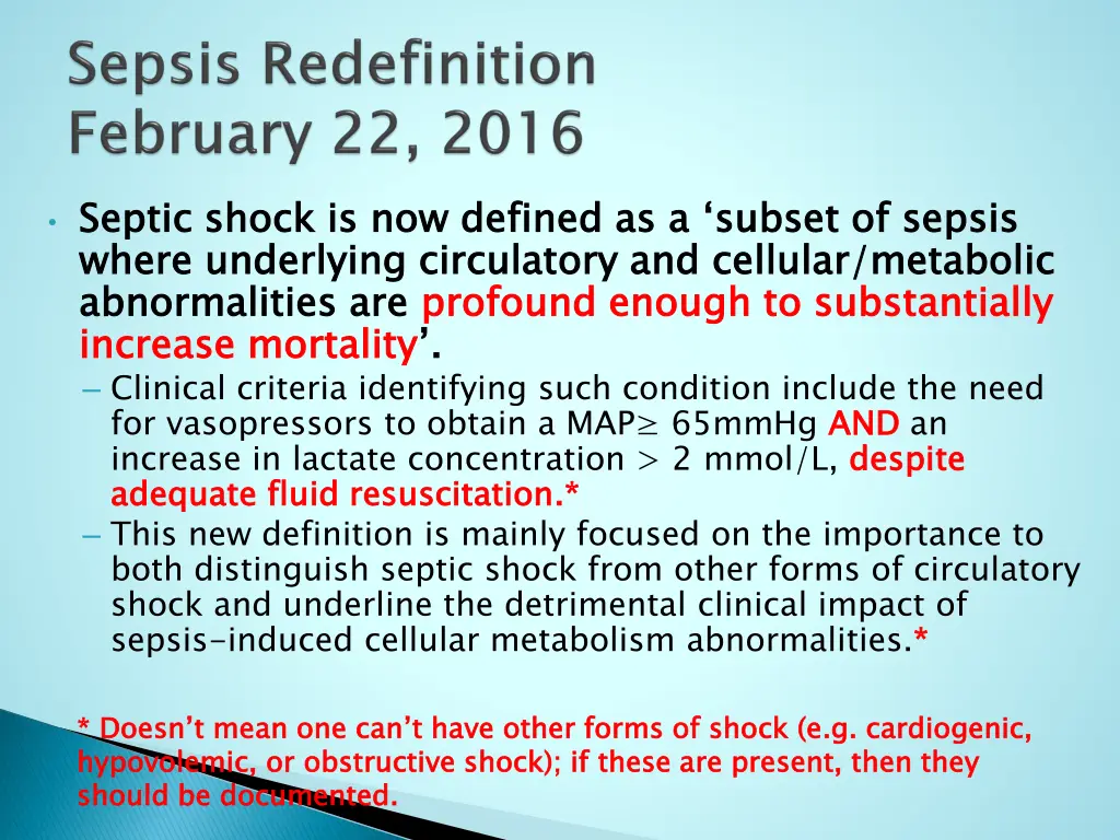 septic shock is now defined as a subset of sepsis