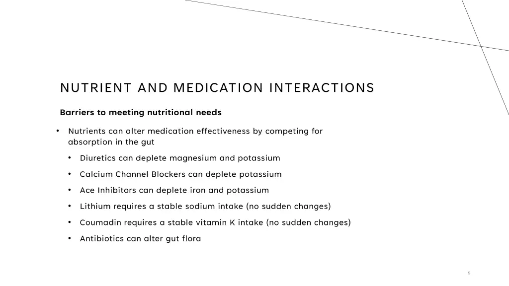 nutrient and medication interactions