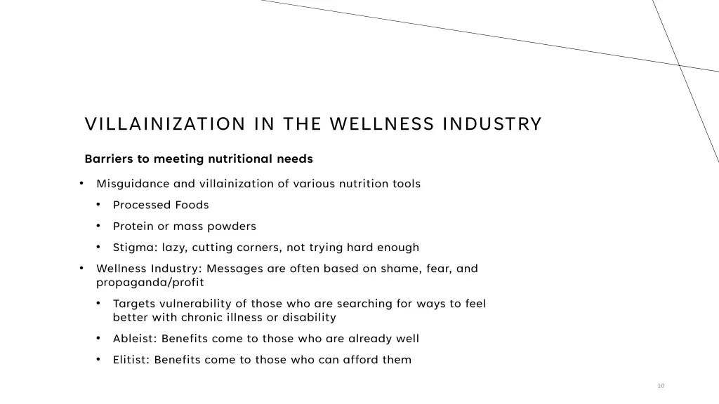 villainization in the wellness industry